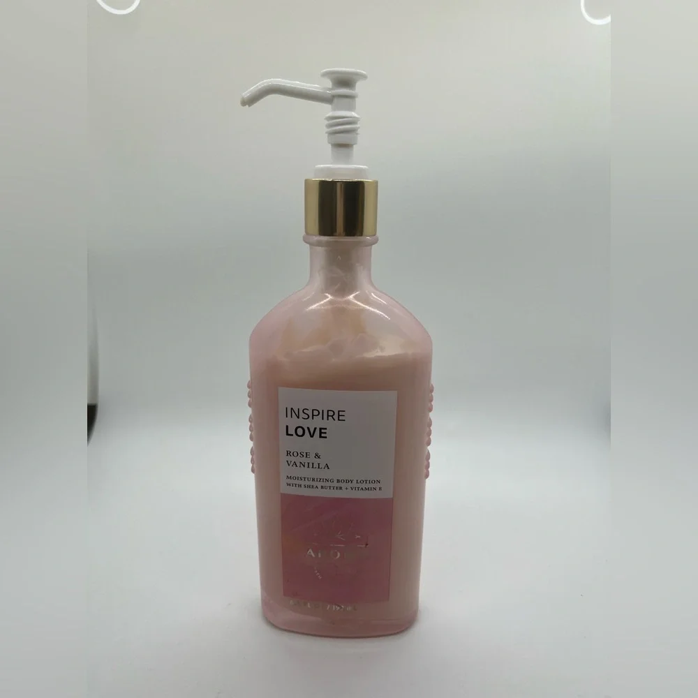 Bath & Body Works Inspire Love Rose + Vanilla Body Lotion 6.5 oz/192‎ mL New.